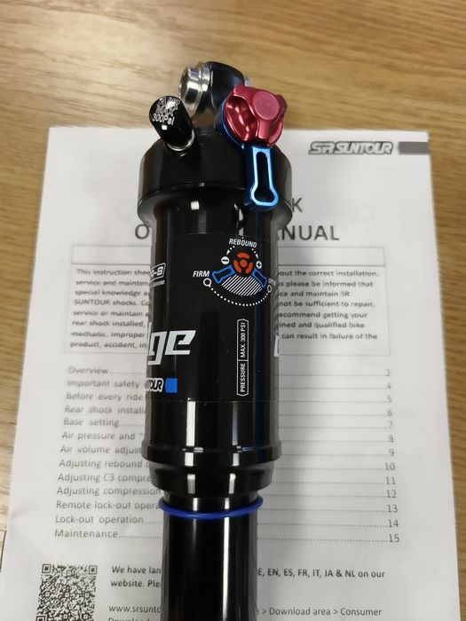 НОВ амортесьор/шок SR Suntour EDGE LO-R  190x45mm