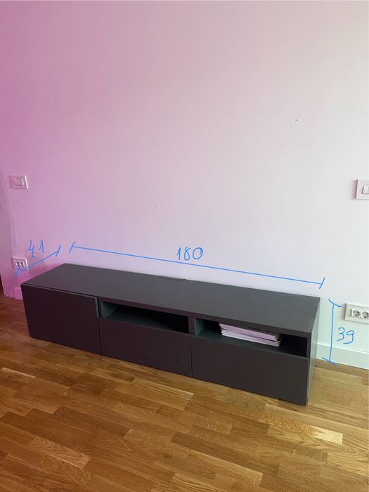 Comoda TV - 180 cm, gri inchis