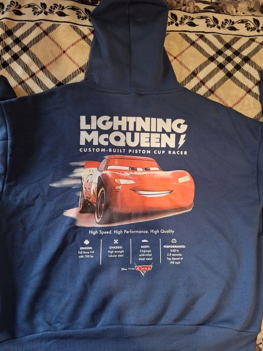 Кофта темно синяя с McQUEEN