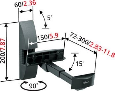 Suport de perete pentru boxe (2x) Vogel's VLB200