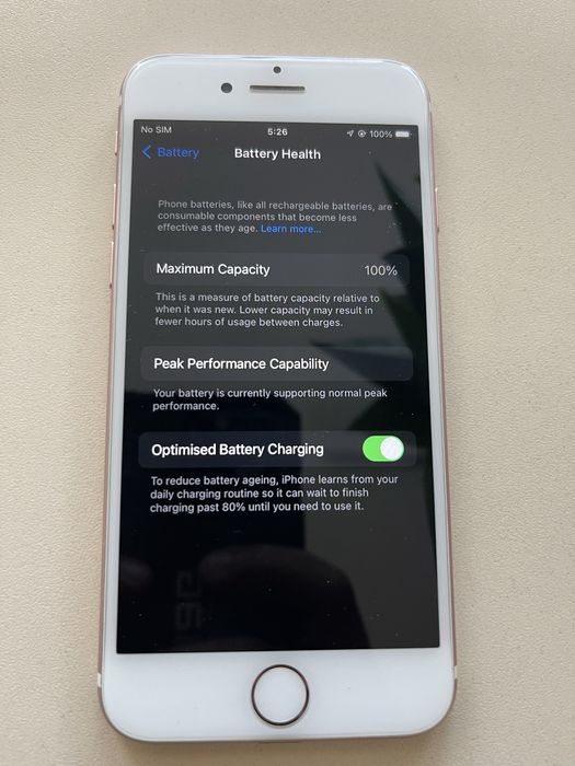 iPhone 7 rose gold 32gb 100% батерия