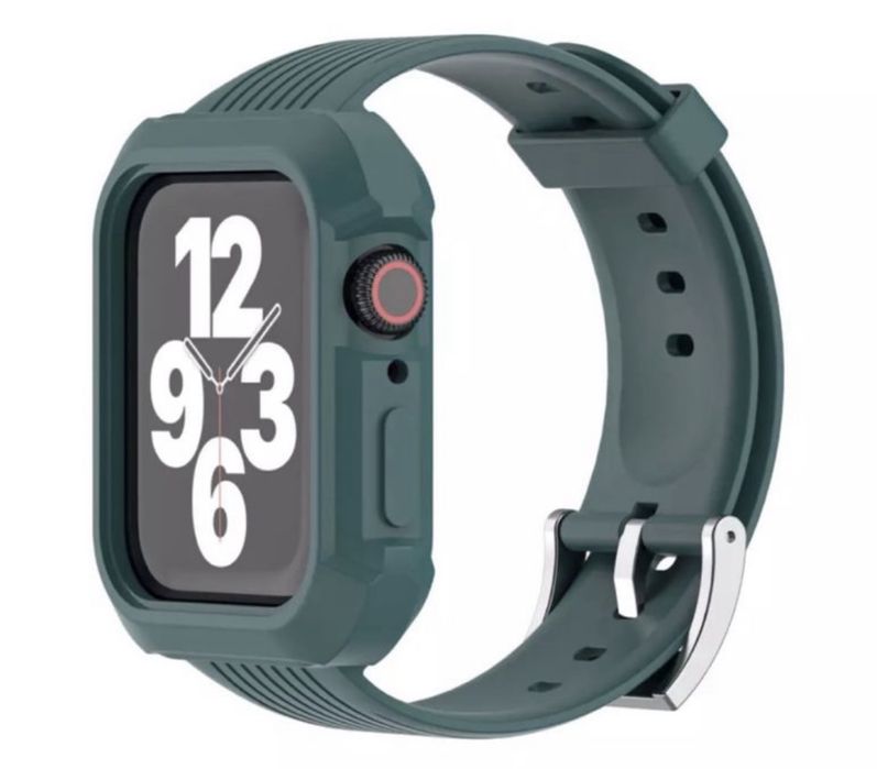 Curea cu Husa Bumper Silicon Compatibila Ceas Iphone Apple Watch