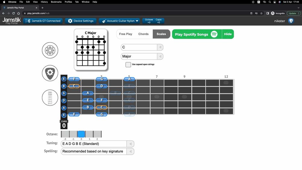 Безшумна мини китара Jamstik 7 GT за начинаещи