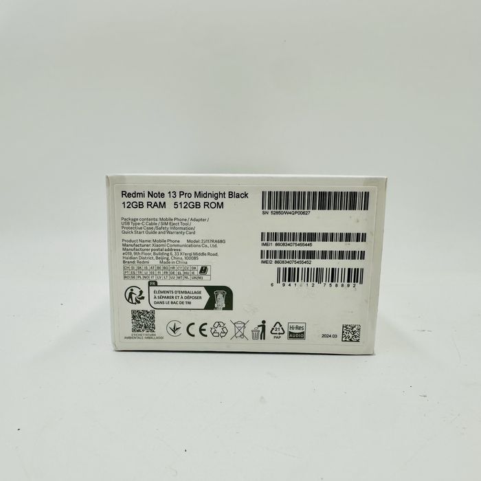 Xiaomi Redmi Note 13 Pro Midnight Black 12/512GB
