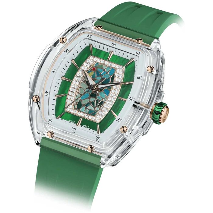 Нов дамски часовник TSAR BOMBA Crystal Chic Swiss TB8219G - гаранция