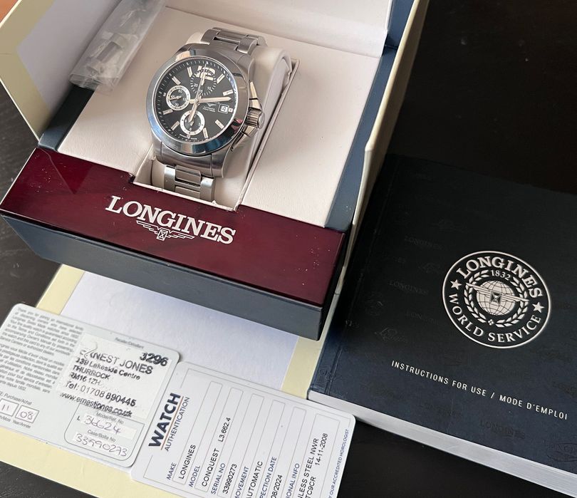 Longines Conquest 41mm Valjoux 7750 300m Chronograph L3.662.4.56.6