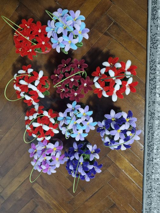 Flori din sârmă plușată un super cadou  de 1 martie 8 martie