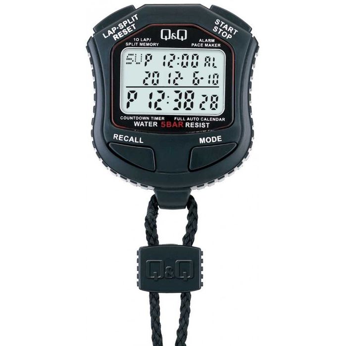 Професионален Хронометър Q&Q HS45J.Дигитални Хронометри за Спортисти.Функция Темпо 100 Времена Таймер Пасер.За Спорт измерване на Технологични Процеси