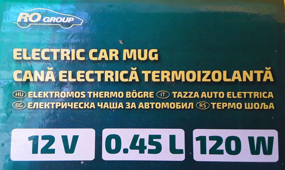 CANĂ Electrică termoizolanta auto INOX - NOUĂ - 50 LEI