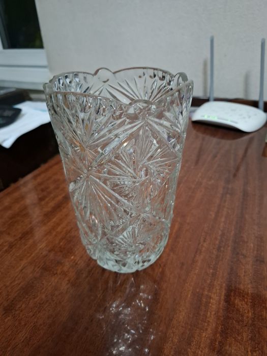 Ваза цветочная хрустальная