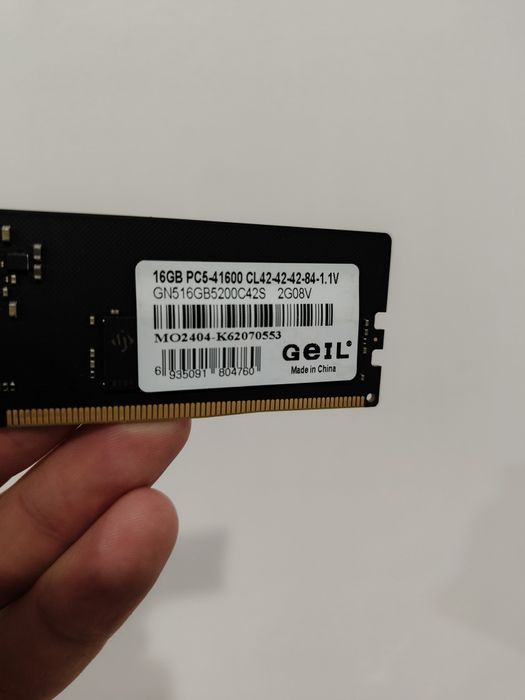 ОЗУ ddr5 5200mhz 16Gb 1 планка