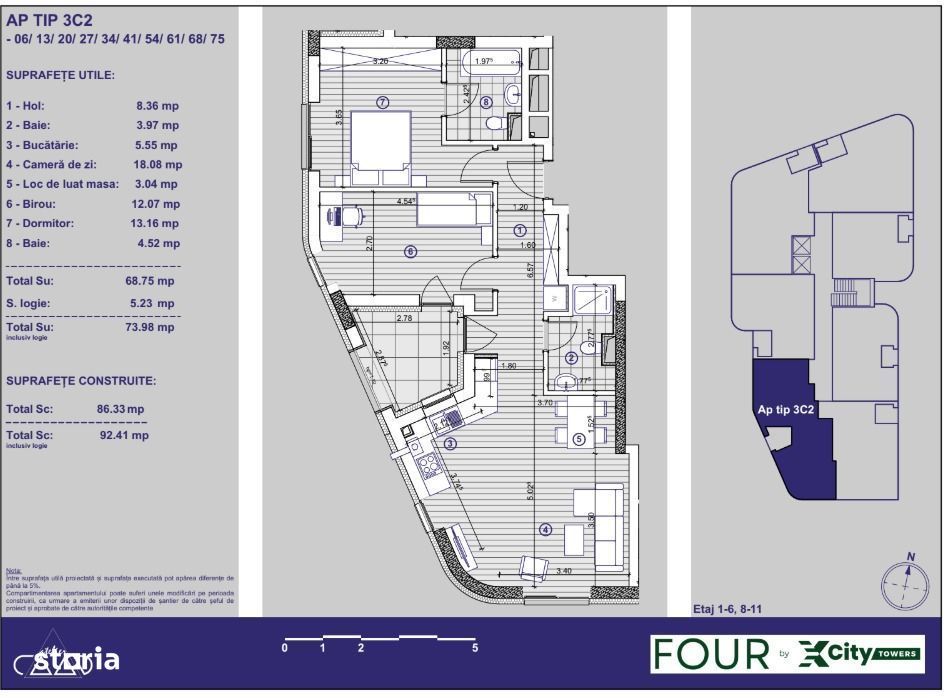 Apartament cu 3 camere și parcare subterană | XCity Timișoara