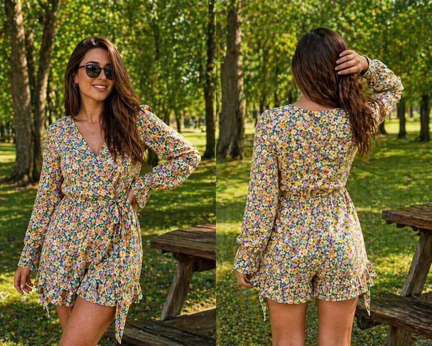 Дамски гащеризон къс  Страхотна прохладна материя! ТОП качество! S M L