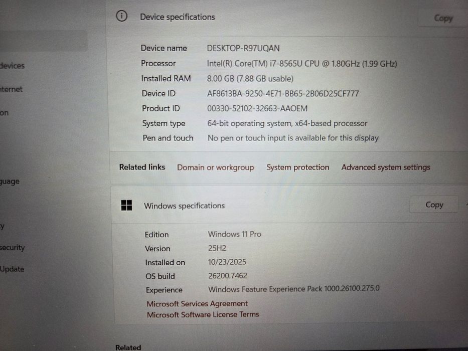 Laptop HP Probook 450 G6 Intel I7