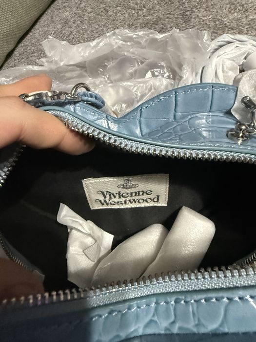 Geanta Vivienne Westwood Baby Blue din Piele