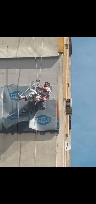 Монтаж на топло изолация. Алпинисти София . Саниране София