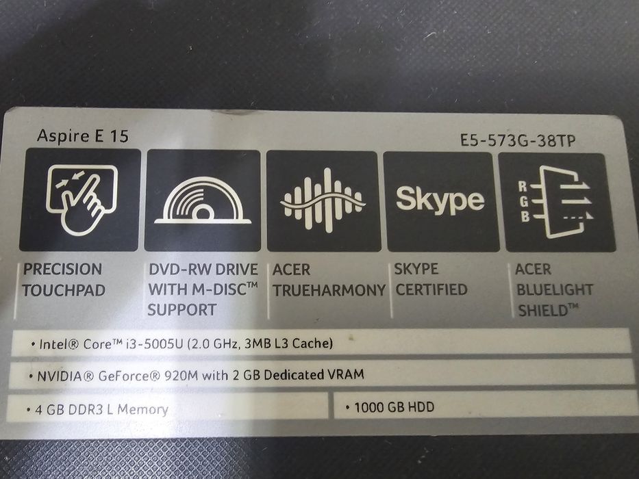 Ноутбук Aser Aspire E15