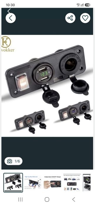 Panou cu voltmetru•dual usb si priză