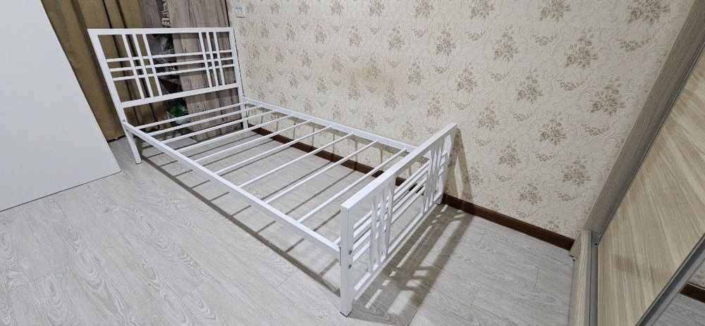 Односпальная кровать Loft krovat темир крават metal kalavat Лофт