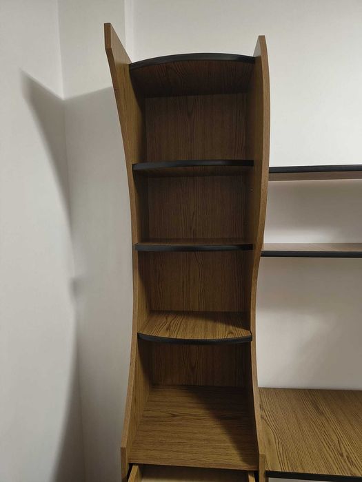 Birou cu bibliotecă încorporată 2 in 1