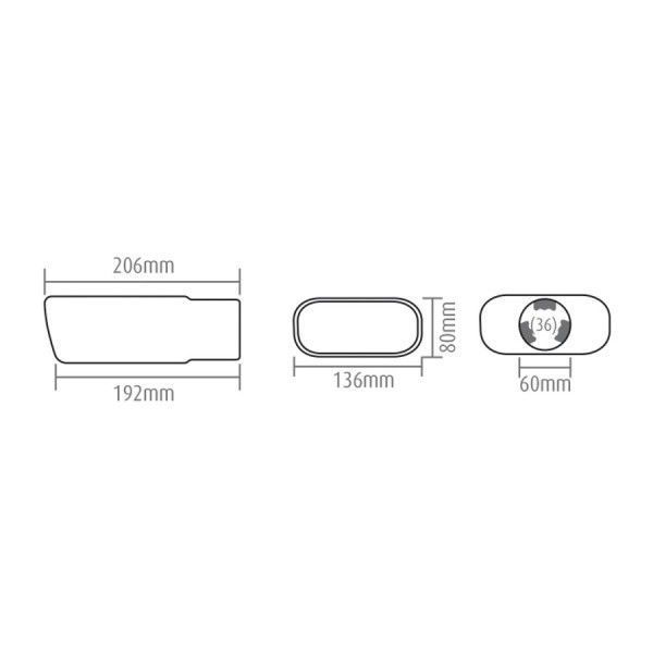 Ornament Toba Automax Cromat Rainbow Simplu 206/192x136x60mm