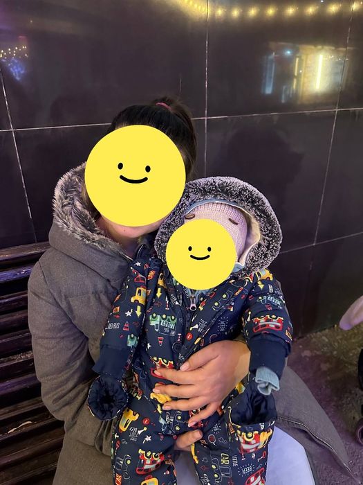 Зимний костюм от фирмы George размер 3-6 месяцев ,62-68 см