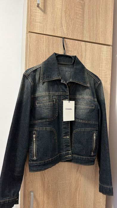 Jacheta denim Black efect prespalat CH anel