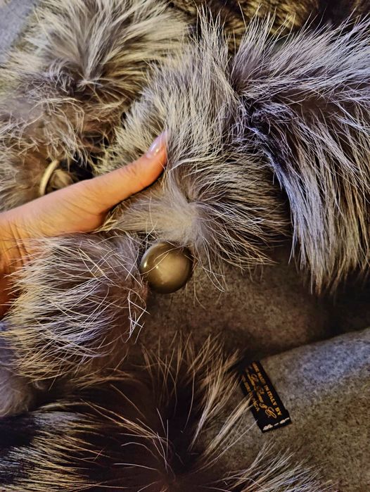 Palton alpaka din blana naturala