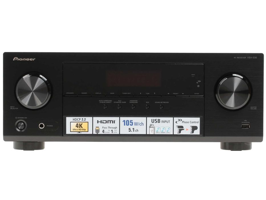 Pioneer 5 x 105 вата 4K UltraHD ресивър, USB, Bluetooth, като нов