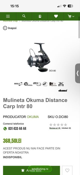 2 mulinete okuma Dci 80 impecabile