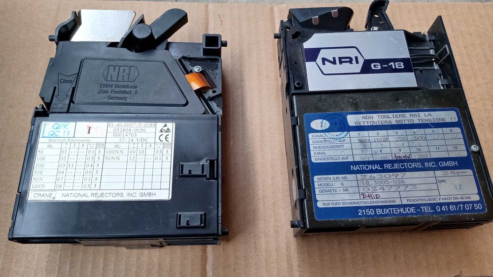 Монетници без ресто NRI G13 и RM 5(валидатори)