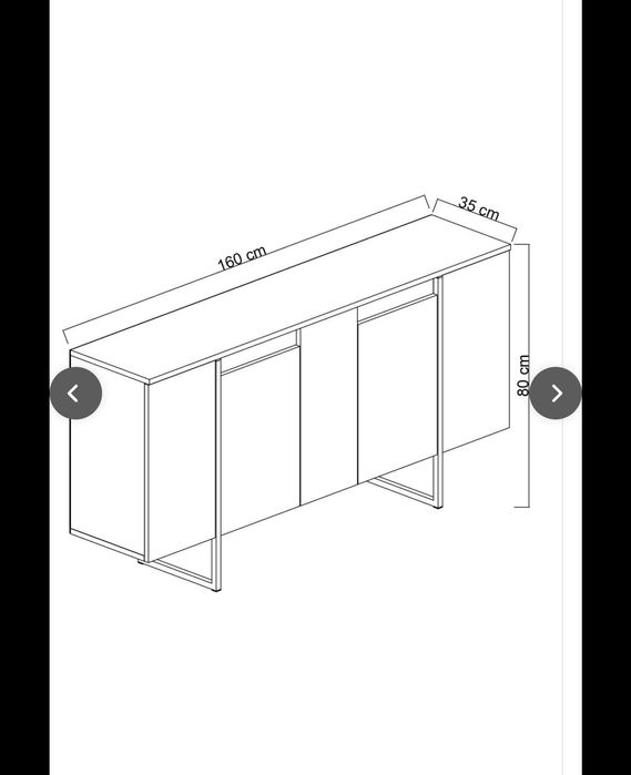 Comoda gri antracit din pal