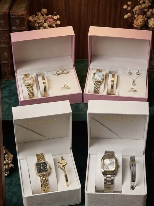 Набор женский, набор часы, браслет, пандора набор девушке жене подарок