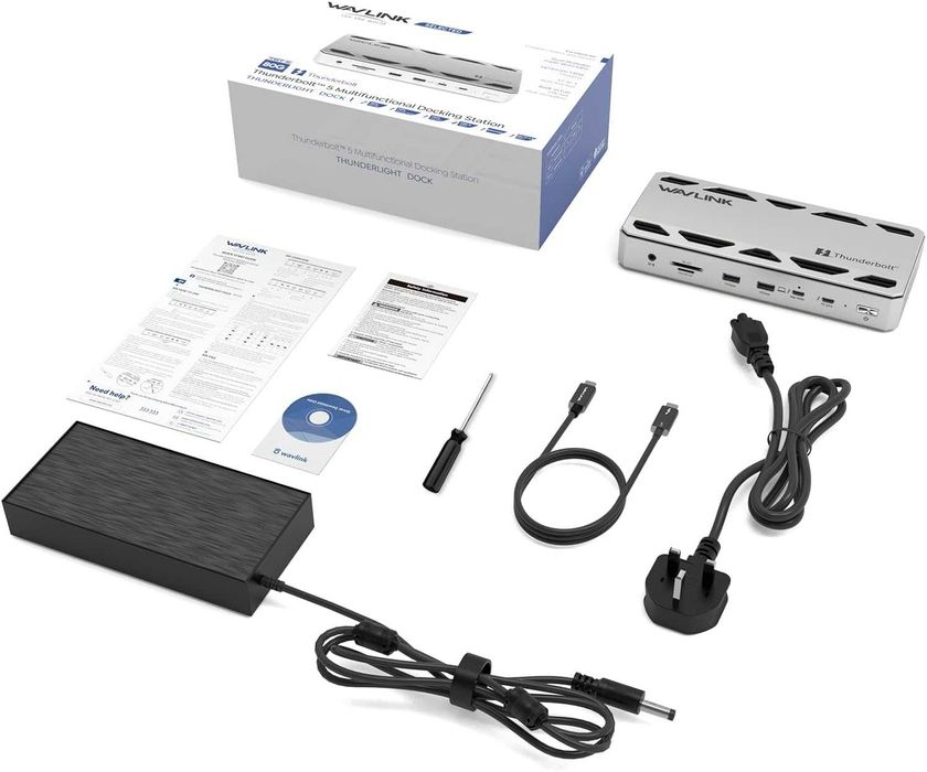 WAVLINK Thunderbolt 5 Dock, 12-в-1 TB5 докинг станция, 8K дисплей