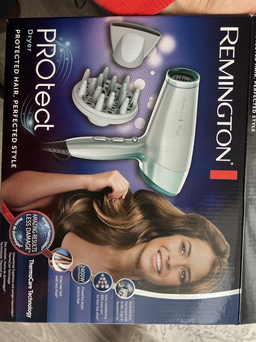 Uscător de păr Remington PROtect ThermoCare 2400W – folosit puțin