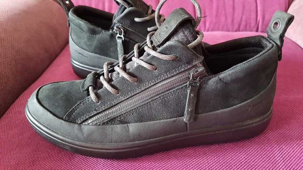 Adidasi/ sneakersi ECCO Soft7 Tred Zip Black Yak Nubuck Goretex mar 38