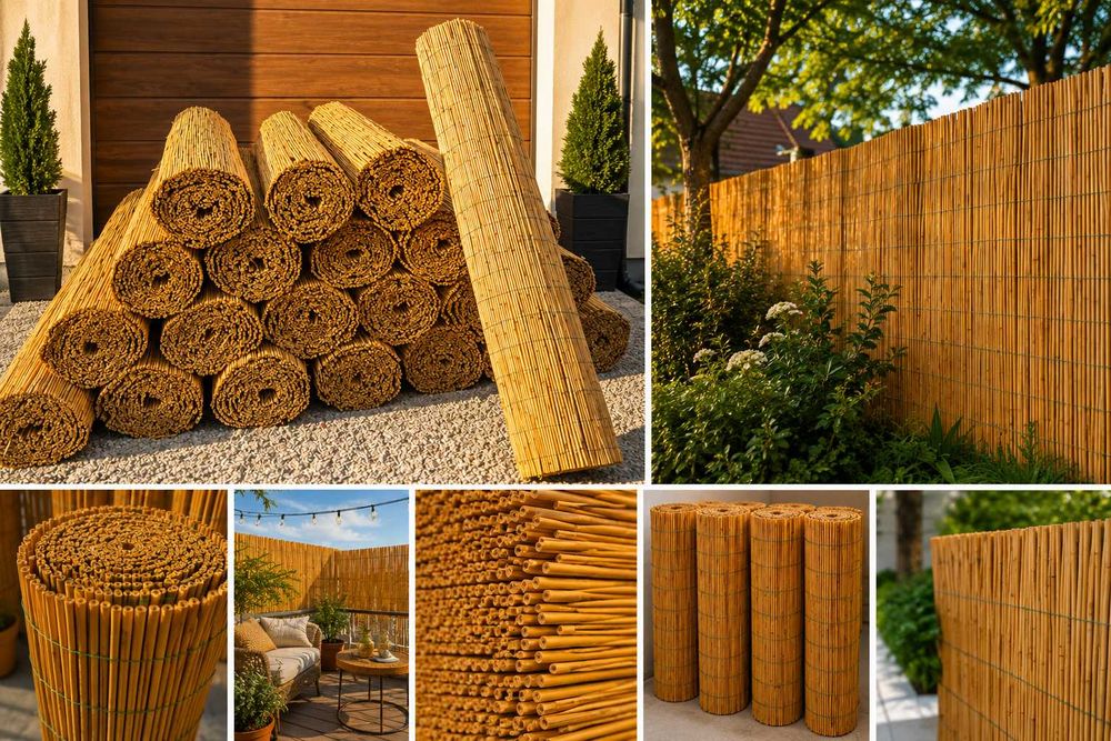Vindem Rulouri gard stuf natural pentru gard, terasa, curte, balcon, umbrire | Role 6 metri | Si stuf pt acoperis | Producator direct Delta Dunarii