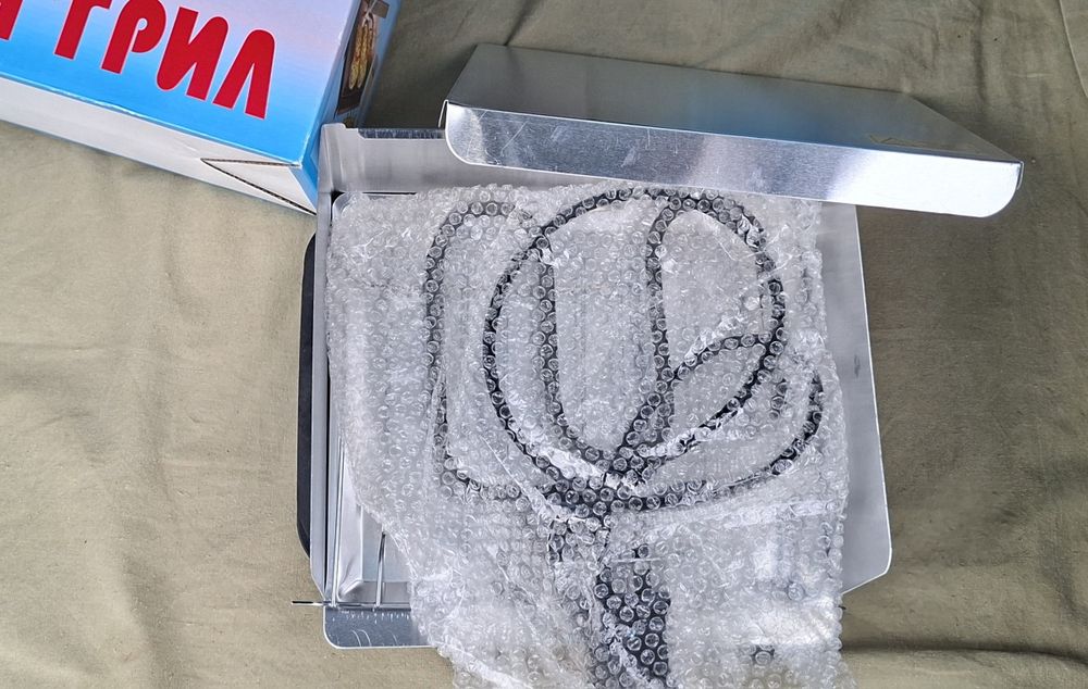 Парти грил 800w, тавичка за мазнина, инокс / Скара