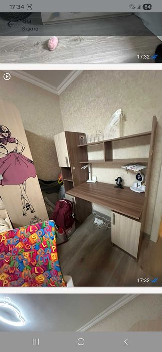 Школьный уголок и Спальный гарнитур для девочки