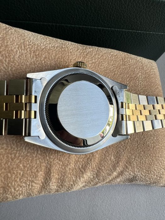 36 mm Rolex Oyster Datejust aur-otel,cadran cu diamante,Automatic cal3135,ref16233