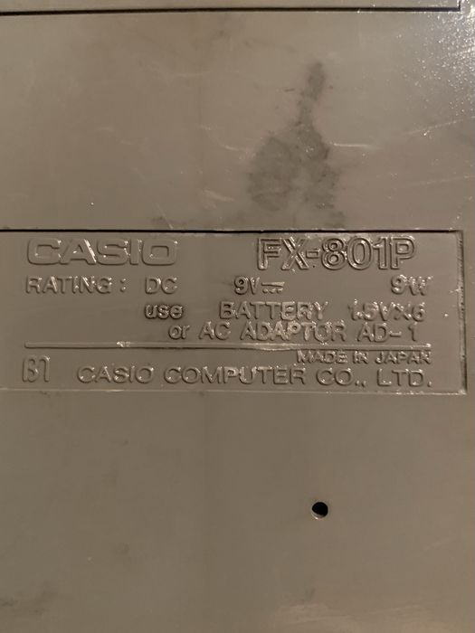 Програмируем калкулатор Casio FX-801P