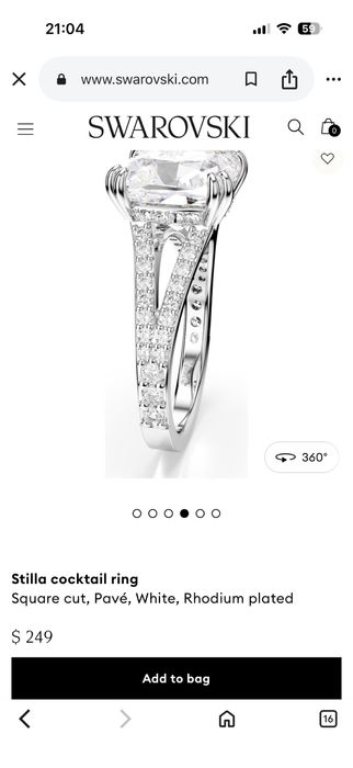 SWAROVSKI Stilla cocktail ring / пръстен