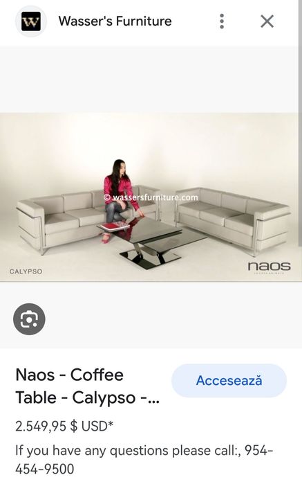 Masa designer Naos Calypso