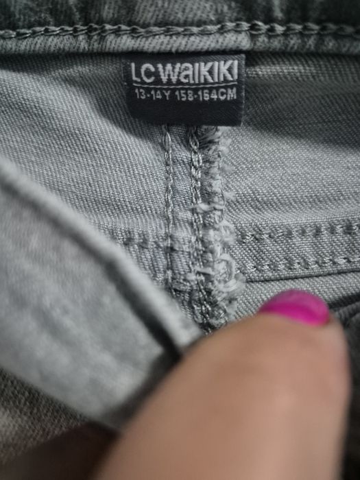 Blugi baieti skinny model cu rupturi 158 164 cm 13 14 ani