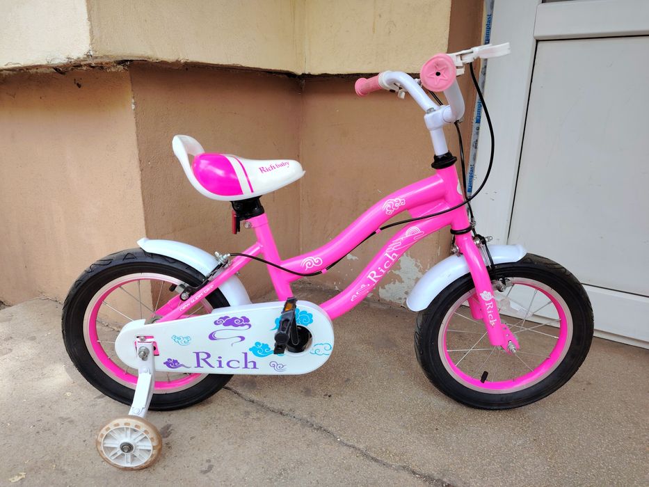 Bicicleta pentru copii 4-6 ani, 14 inch/Trotineta roti lumini CADOU