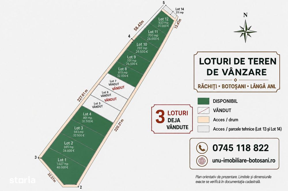 Loturi Intravilane De Vânzare – Răchiți, Lângă Blocurile Anl