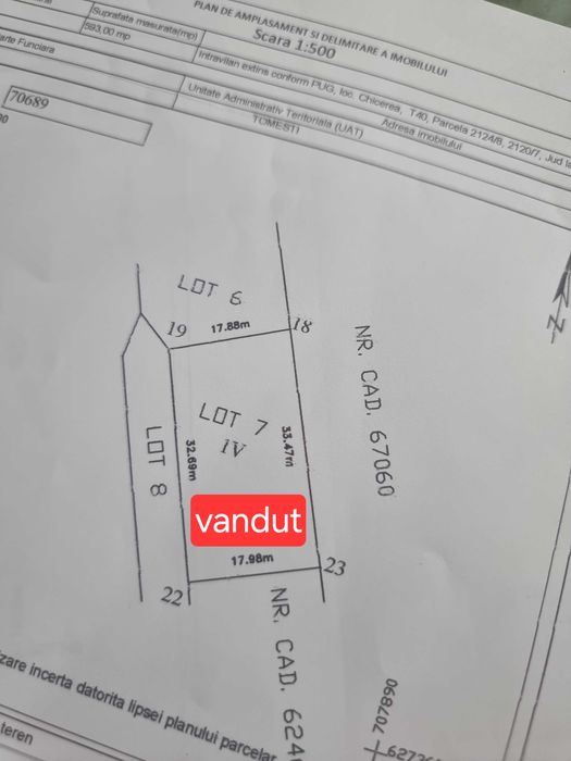 Vând teren chicerea