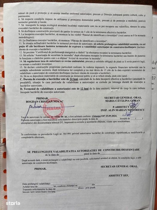 Teren intravilan 2440mp cu autorizație de construire și proiect !