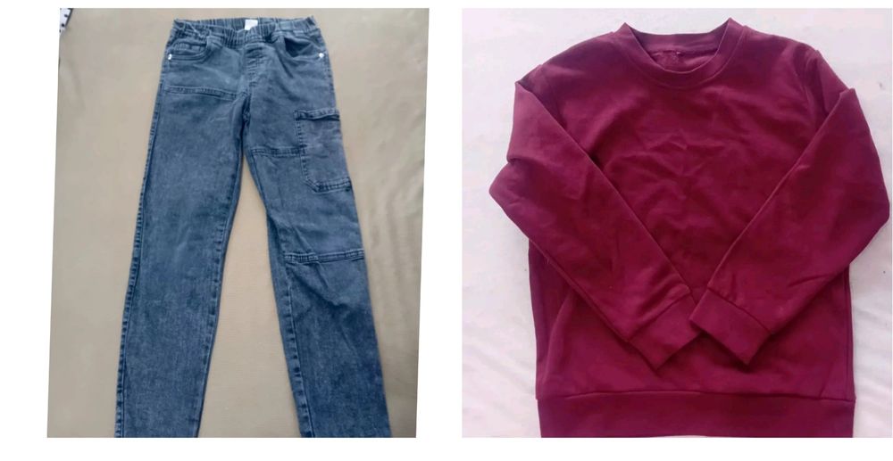 Set blugi si bluza sport marime 128-134 baiat
