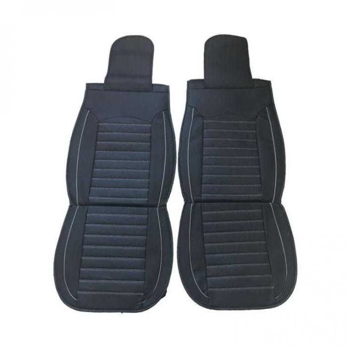 Кожени калъфи да седалки, 2бр Car seat covers, 3 цвята на канта